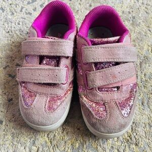 Kids Pink Glitter Sneakers